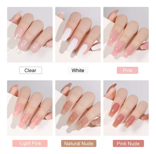 Kit Gel Uñas Con Luz Uv 6 Piezas Para Principiantes
