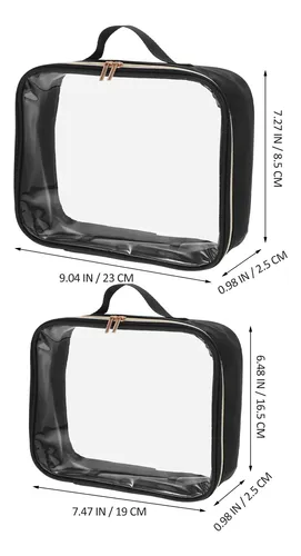 2 Bolsas De Maquillaje Transparentes Para Viaje, Neceser Cla