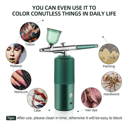 Mini Kit De Cuidado Facial Para Piel, Aerógrafo Y Uñas