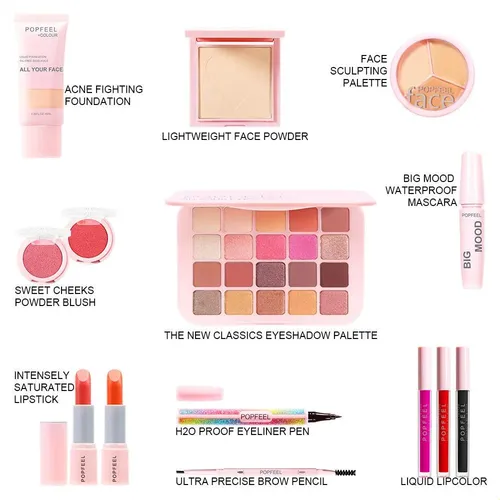 Set De Maquillaje Popfeel, Combinación De Sombras De Ojos, R