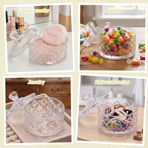 Set Powder Puff Pimoys Con Lazo Blanco/amarillo, 3 Unidades
