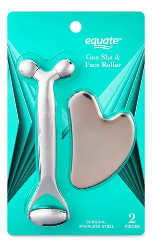 Set Masajeador Facial Equate Gua Sha Y Roller 2 Piezas