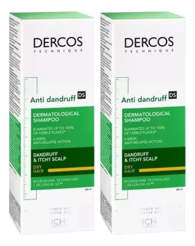 Vichy Combo Dercos Shampoo Anti Caspa Cabello Seco 200ml 2u