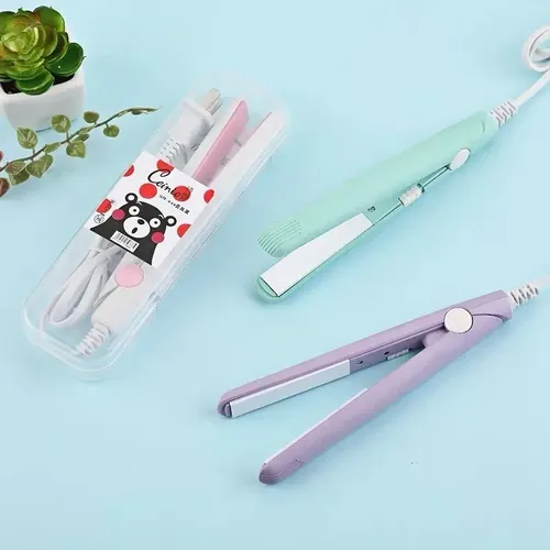 Planchita Mini Para Flequillo Pelo Para Cartera Viaje Estuch
