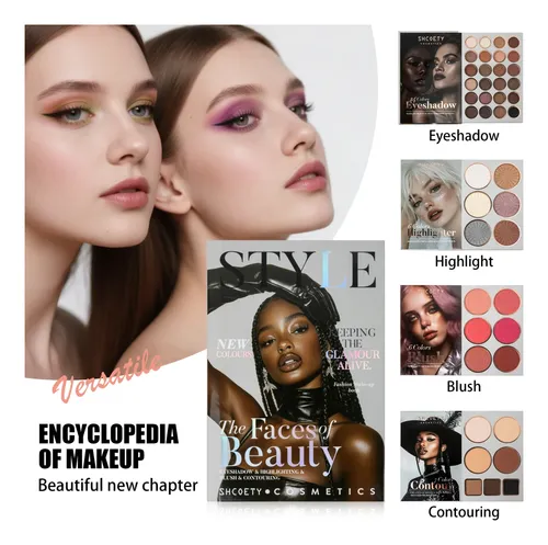 Paleta De Maquillaje De 43 Colores, Estilo Flip-book De Cuat