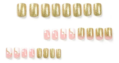 Uñas Postizas Desmontables En Colores Contrastantes