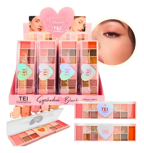 Paleta De Sombras Para Ojos Iluminador Rubor Tei Make Up Color B
