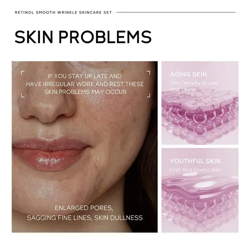 Set De Cuidado De La Piel Hidratante Antiarrugas Con Retinol