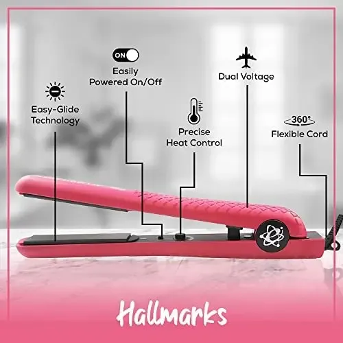 Estilizador Clásico Evalectric Cabello Rosa Rosa.
