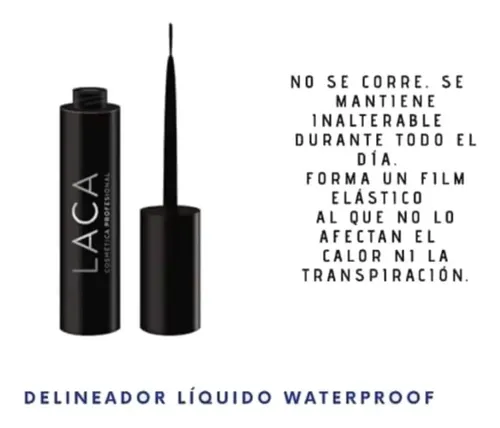 Laca Delineador Liquido A Prueba De Agua X5ml Color Negro