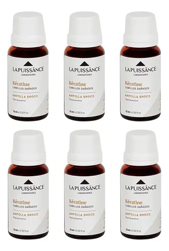La Puissance Kit X6 Keratine Ampolla Shock Reparadora Pelo