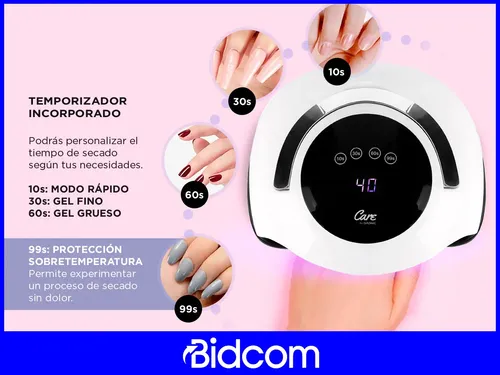 Lámpara De Uñas Uv Led 120w Gadnic +torno Eléctrico Manicura