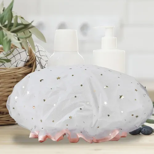 A Gorro Y Baño Sparkling Star Poliéster Blanco