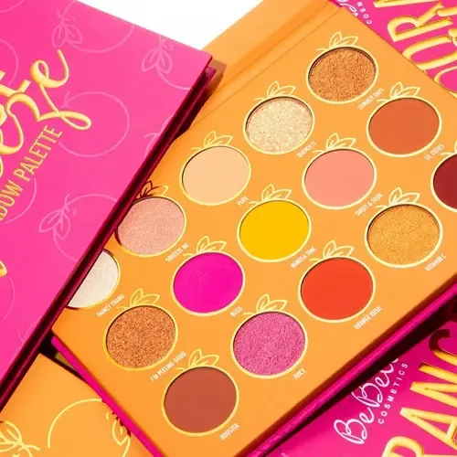 BeBella Orange Squeeze Paleta De Sombras 15 Tonos Cálidos Matte Y Shimmer Alta Pigmentación