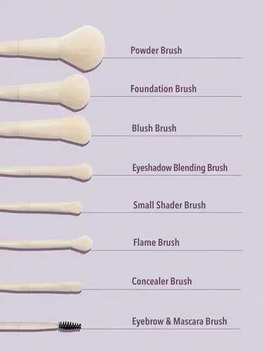 Sheglam Pro Core Set 8 Brochas Maquillaje Portátil