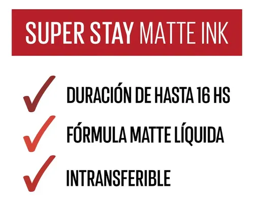 Labial Líq. Maybelline Super Stay Matte Ink Heroine