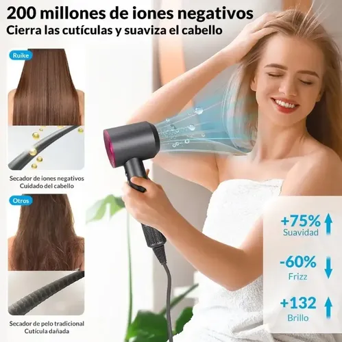 Secador De Pelo Abc Super Hair Dryer, 1600w Color Gris
