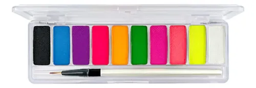 Su Face Body Paint Glow In The Dark Palette Con Color Negro