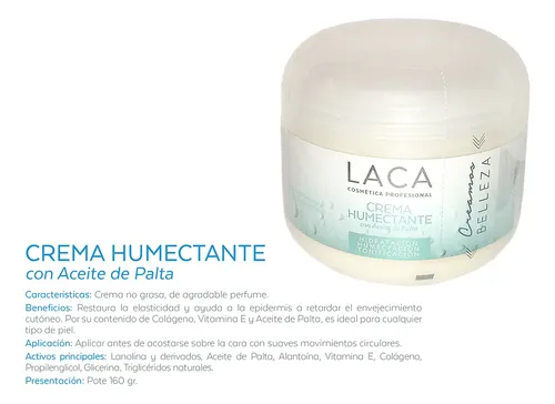 Crema Humectante Laca Elasticidad Y Antiage