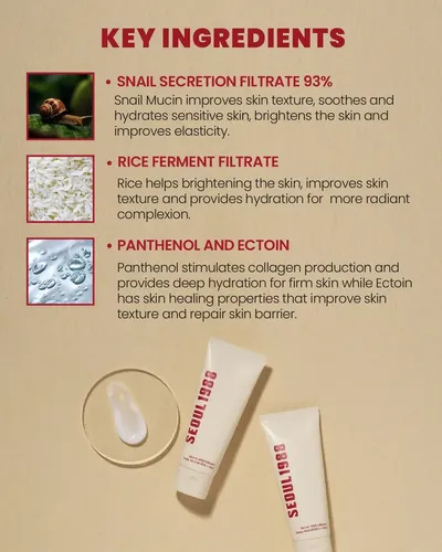 Crema Mucina De Caracol 93% Hidratante Facial