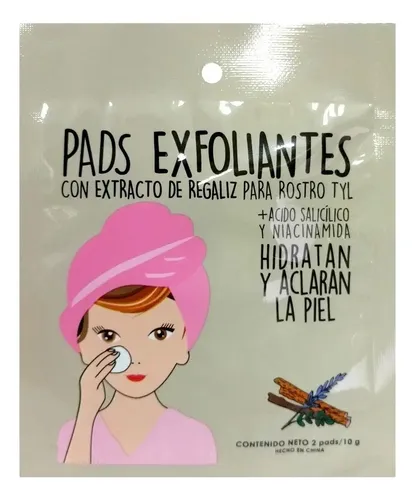 Pads Exfoliantes para Rostro con Niacinamida y Salicílico de Thelma & Louise para Todo Tipo de Piel