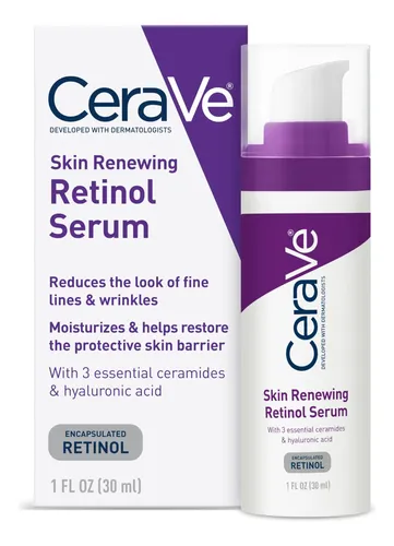 Sérum Antiedad Con Retinol Cerave Para Rostro, 1 Onza Todo Tipo De Piel Día/noche