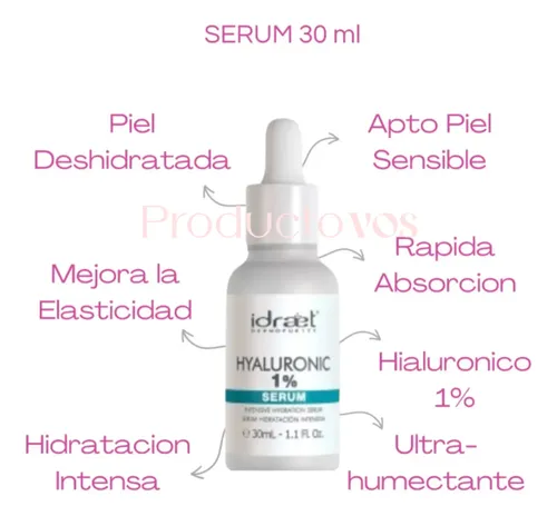 Serum Hialuronico Colageno Antiage Arrugas Hidratante Idraet