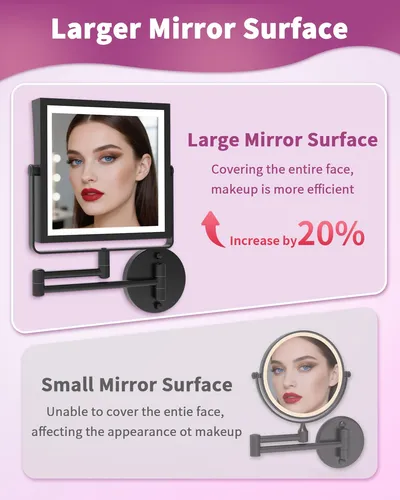 Espejo De Maquillaje Wzkaly Recargable Con Aumento 1x/10x Y