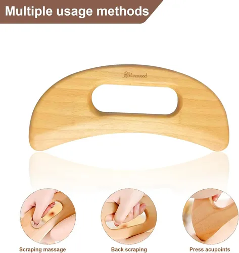 Masajeador Madera Gua Sha Drenaje Linfático Cuerpo Terapia