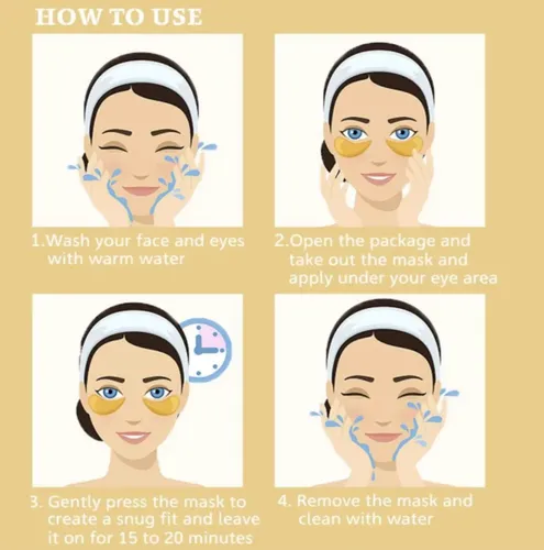 Mascarilla De Colageno Párpados Ojos Ojeras Parches X 10u