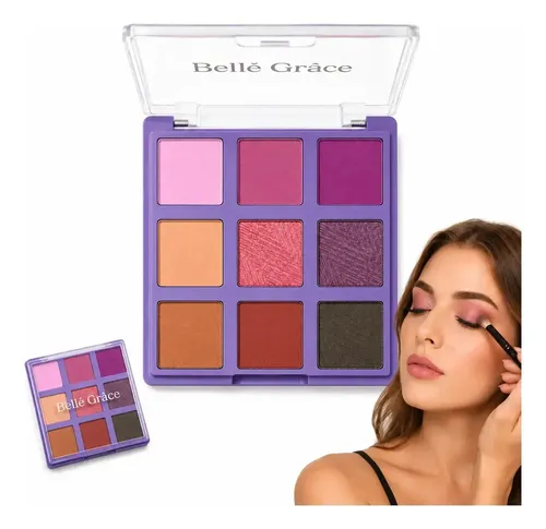 Paleta Tono 05 Sombras de Ojos X9 Tonos Brillante Mate Maquillaje Rostro Veoquiero