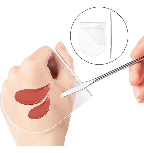 Paleta De Maquillaje Acrílica Portátil Con Espátula