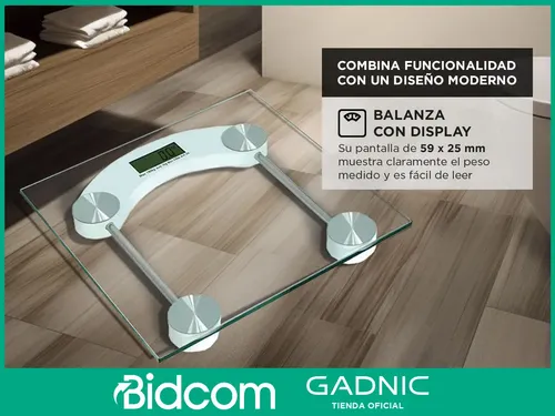 Balanza Digital De Vidrio De Baño Personal Max 180kg