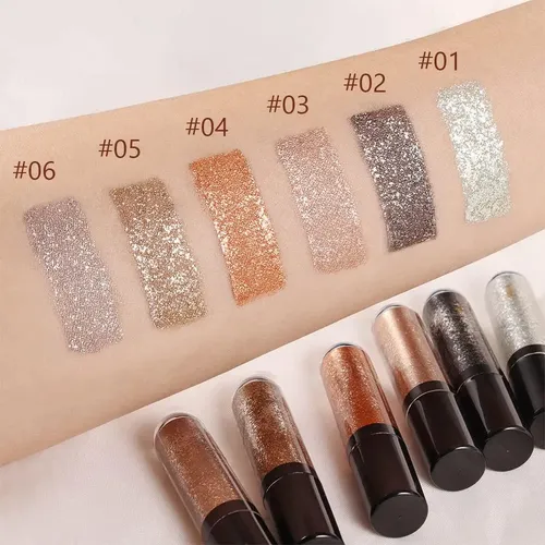 Paleta De Sombras Líquidas Glitter En 6 Colores Evpct