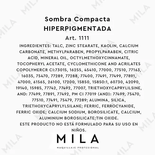 Sombra Compacta Hiperpigmentada 37 Mm Mila Color F05 – Anaranjado Coral Mate