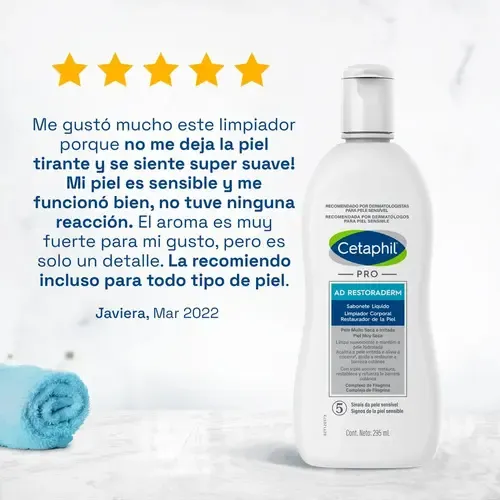 Crema Corporal Cetaphil Pro Ad Restoraderm De Limpieza 295ml