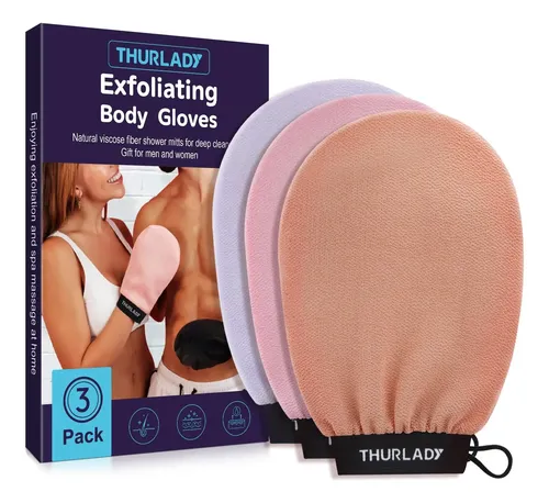 Manopla Exfoliante Coreana Guante Corporal 3 Piezas Piel Sua