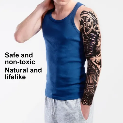 ( 8 Hojas De Pegatinas De Tatuaje De Brazo Patrón Único ~