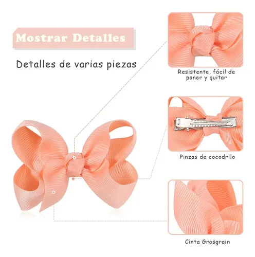 As Waikil 58 Pz Broches Cabello Con Grande Moño For Bebés As