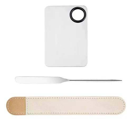 Cosmetic Mixing Spatula And Makeup Palette