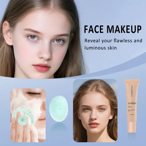 Set Maquillaje Lazora Marble Series Con Brochas