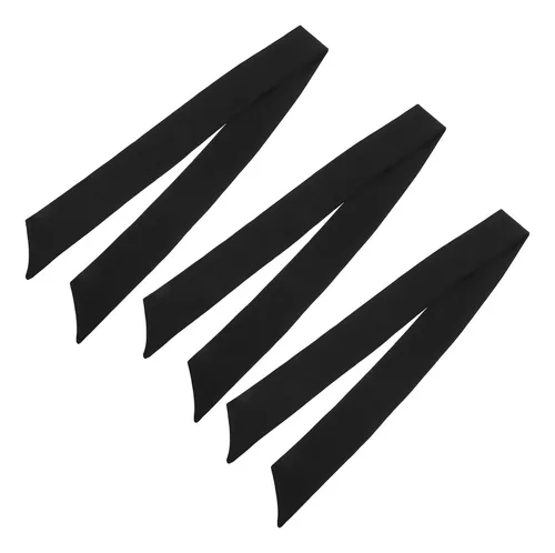 3 Diademas Deportivas Para El Pelo, Corbata De Tenis, Diadem Negro One Size
