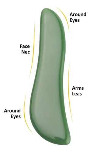 Natural Jade Gua Sha Tools For Face, Neck, Color .