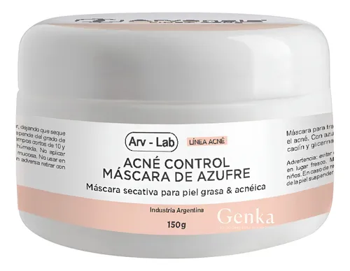 Mascara Facial Secativa Grasa Acne Con Azufre Arvensis