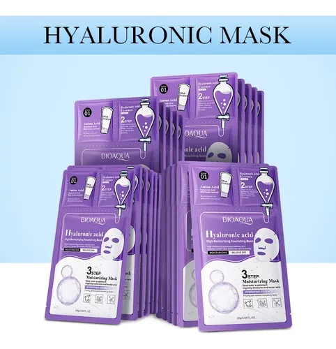 Set De Mascarillas Faciales Bioaqua X 3 Aloe-colageno-hialu