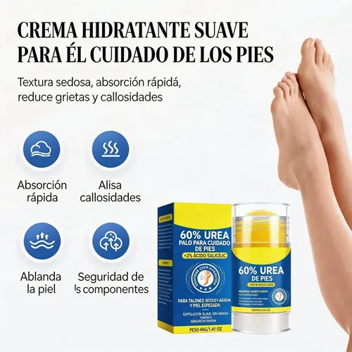 Crema For Pies Hidratante Y Antigrietas Con Urea Al 60%,
