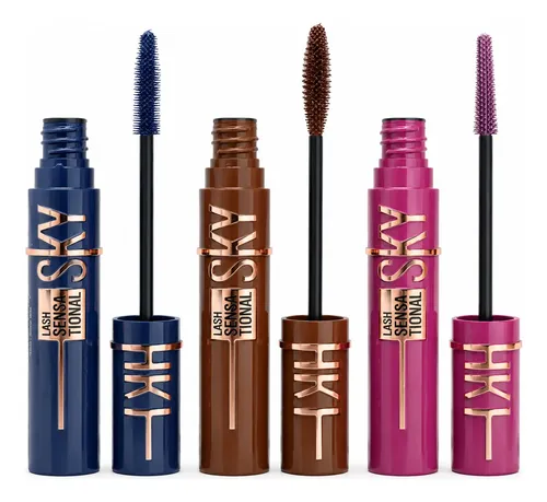 X3 Mascara Color Sky High Tei Rosa Marrón Azul 24h Original