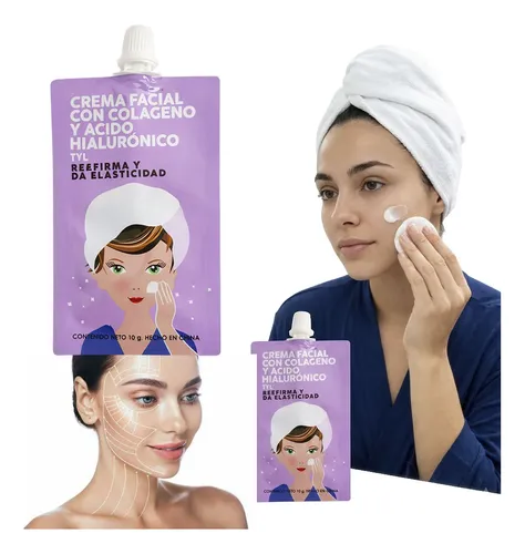 Crema Antiedad Colágeno Ácido Hialurónico Uso Diario Facial