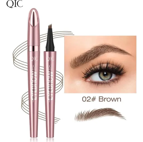 Lápiz Ceja Kctan 4-tip Darkbrown Microblade Duradero