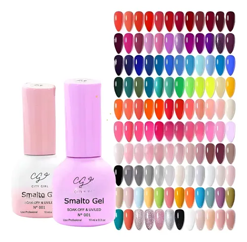 Esmaltes Semipermanentes City Girl Soak Off Uv/led Colores